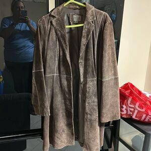 Brown suede coat. Like new!